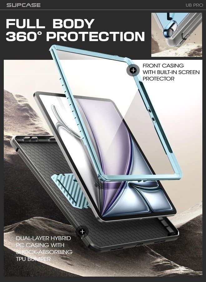 SUPCASE for iPad Air 13 Inch Case M3/M2 (2025/2024) with Pencil Holder (Unicorn Beetle Pro), [Built-in Screen Protector & Stand] [Military-Grade Protection] Rugged Cover for iPad Air 13 Inch, Arctic - Image 5